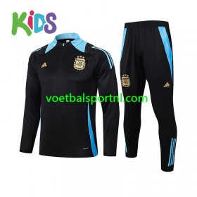 Argentinië Kind Zwart Trainings Sweatshirt Pak 2024